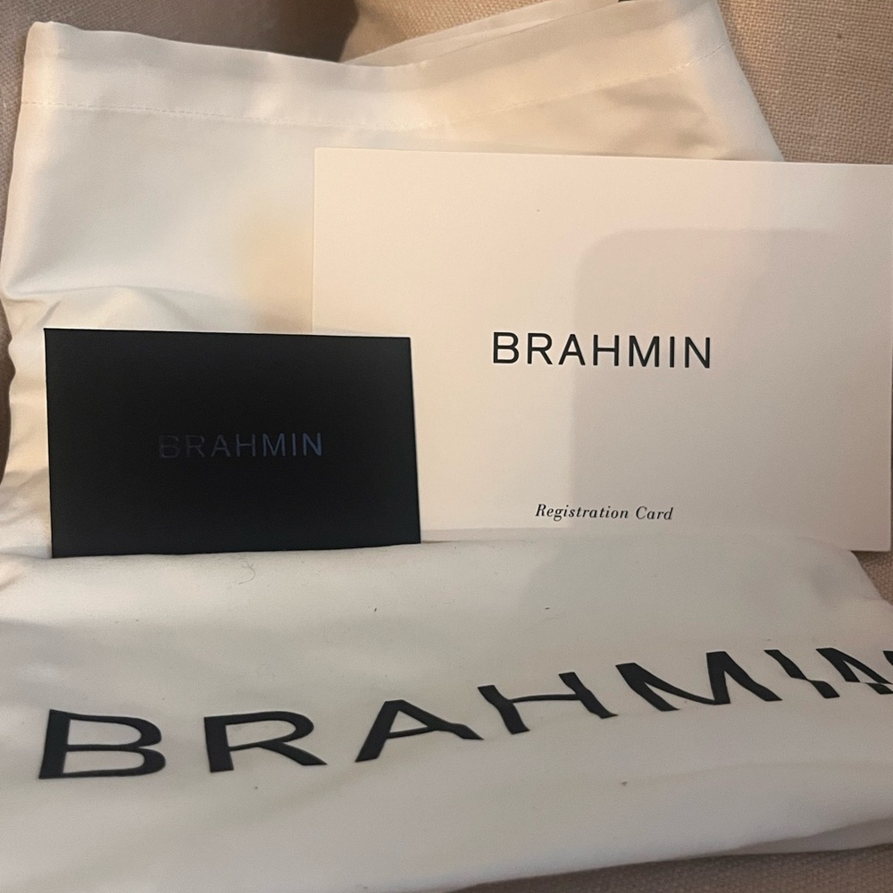 Brahmin Brown Leather Tote with Crocodile Embossed Finish - Picture 8 of 8